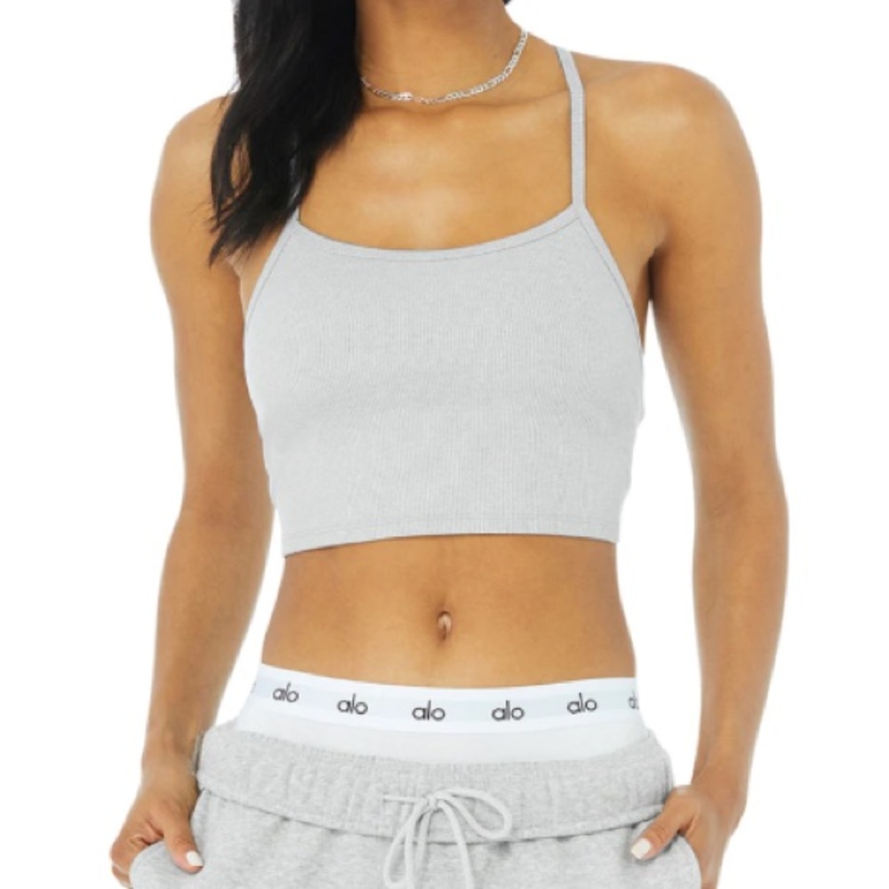 Alo Yoga Alosoft Ribbed Crop Calm Tank